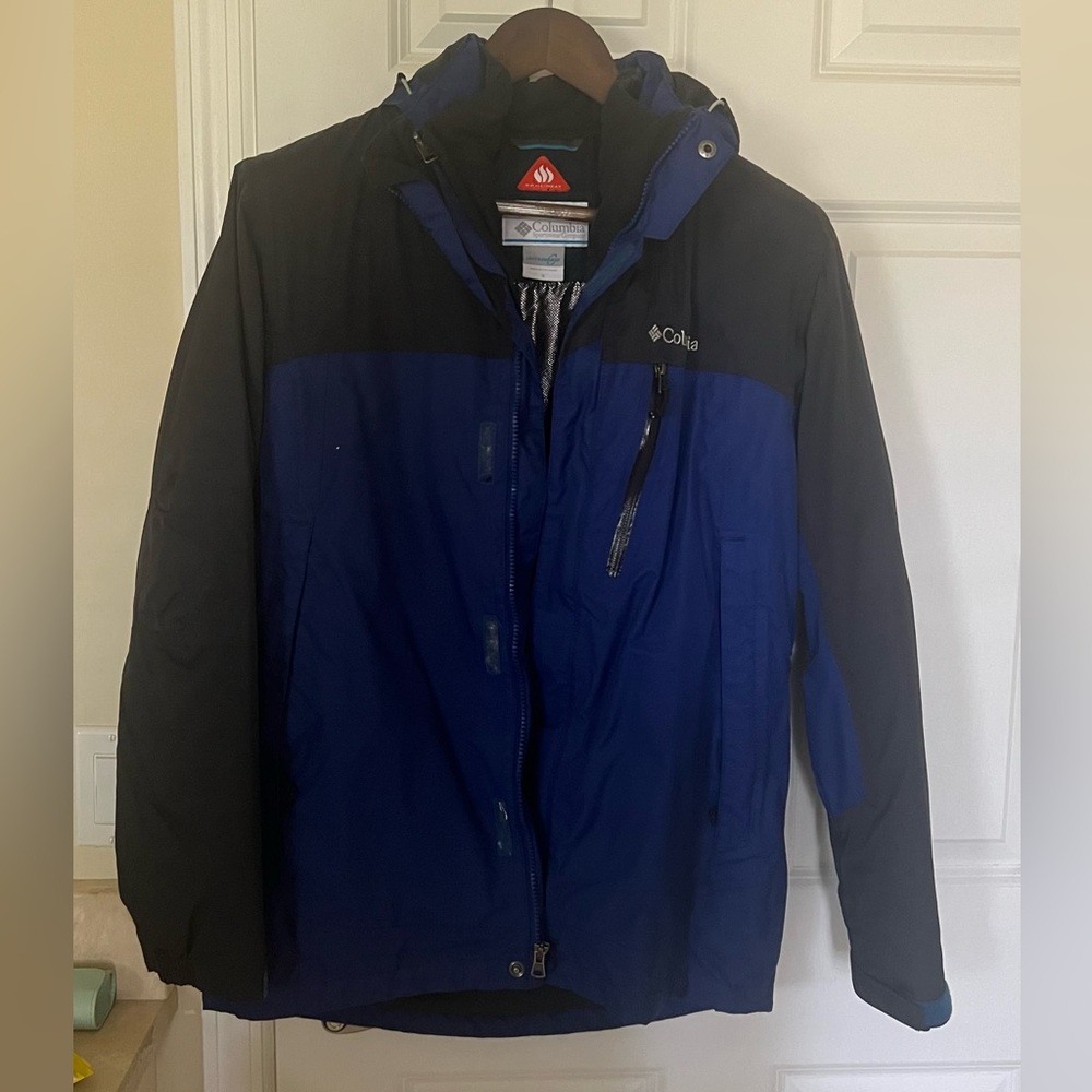 Columbia Men's Black and Blue Ski Jacket - Picture 2 of 6